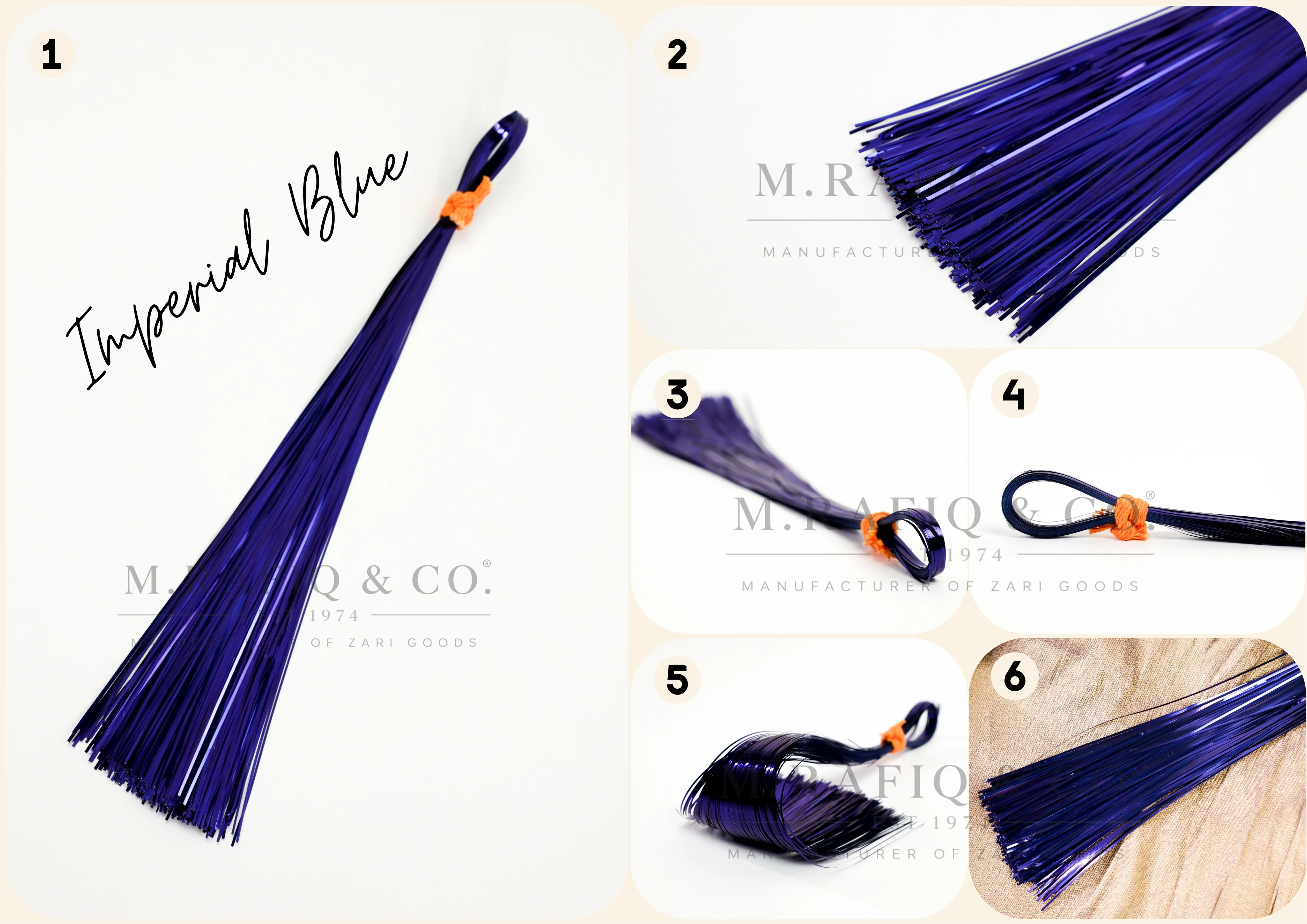 Imperial Blue Flat Metallic Strip